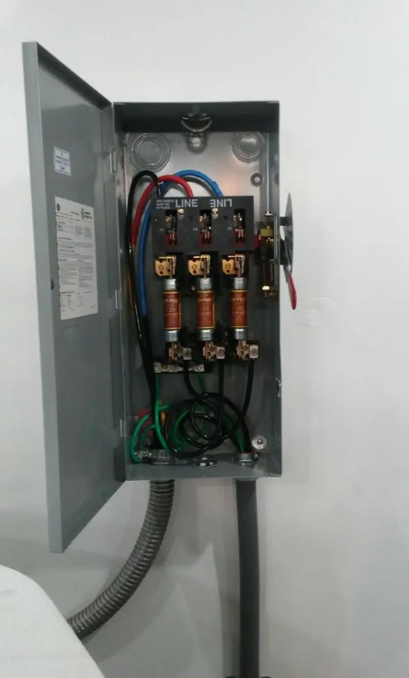 Three-phase disconnect switch installed for Electrical Wiring & Rewiring in Golden
